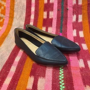 J Crew Black Edie Loafer Flat Size 8